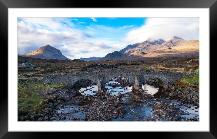 The Cuillin range Isle of Skye Framed Mounted Print by stuart bingham