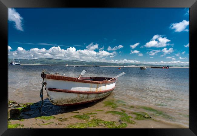 Boats and sky at aberdovey Framed Print by stuart bingham