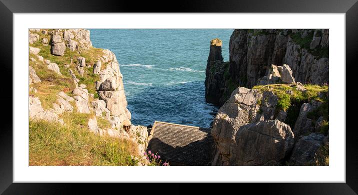 St Govan's Chapel Framed Mounted Print by stuart bingham