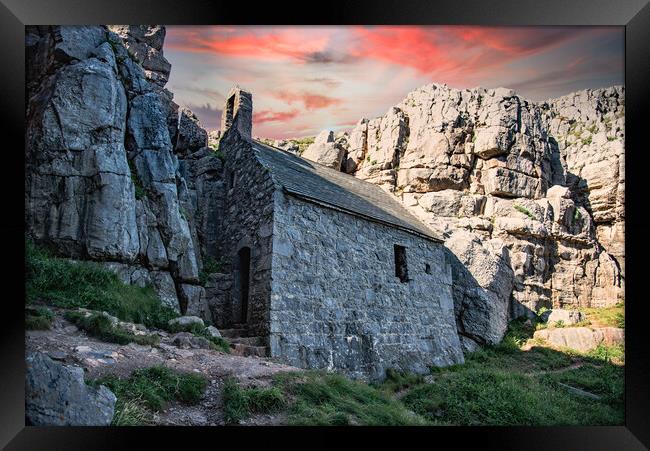 St Govan's Chapel Framed Print by stuart bingham