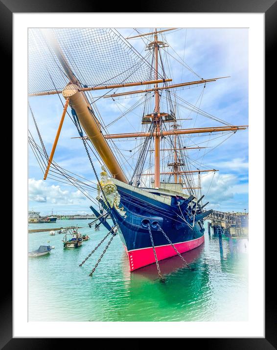 Hms Warrior warship  Framed Mounted Print by stuart bingham