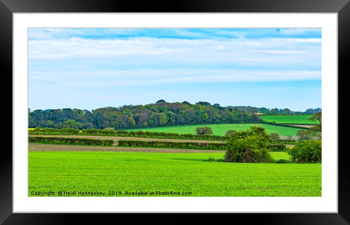 Serene North Norfolk Countryside Framed Mounted Print by Heidi Hennessey