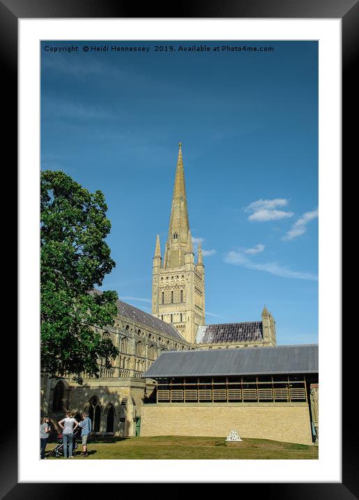 The Majestic Norwich Anglican Cathedral Framed Mounted Print by Heidi Hennessey