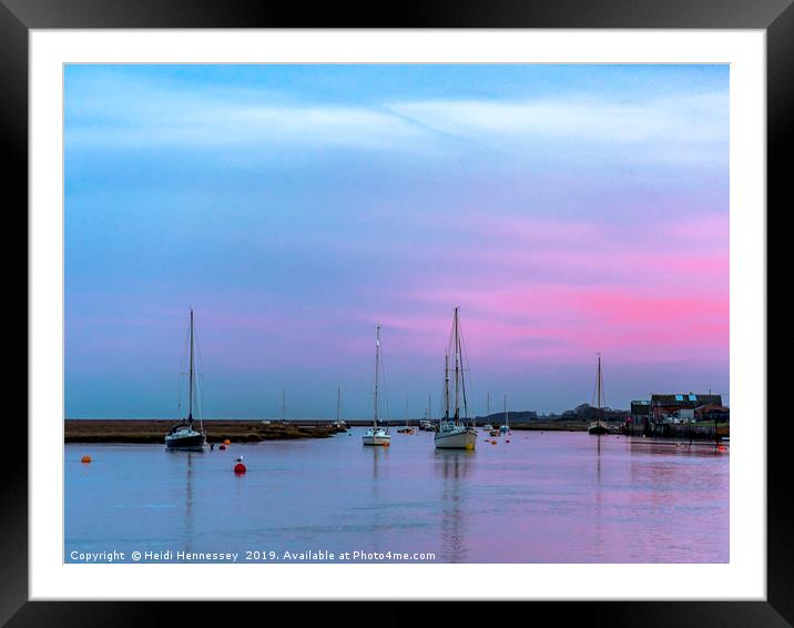 A Serene Evening on Wells Harbour Framed Mounted Print by Heidi Hennessey