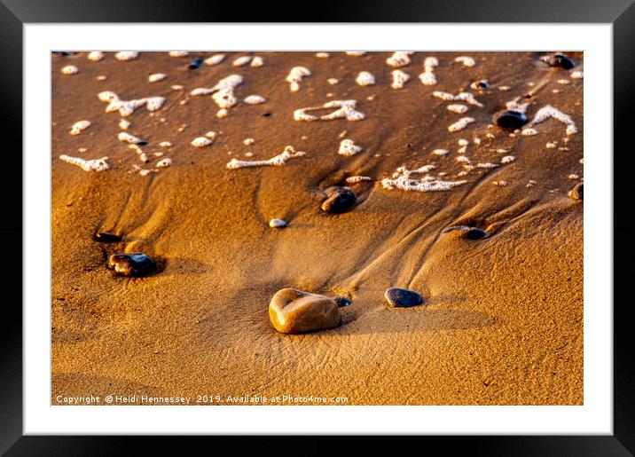 Love in the Sand Framed Mounted Print by Heidi Hennessey