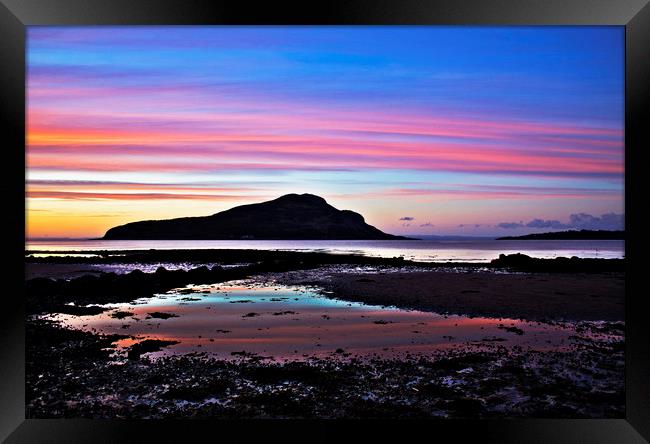 Holy Isle Sunrise, Arran Framed Print by Sammy Pea