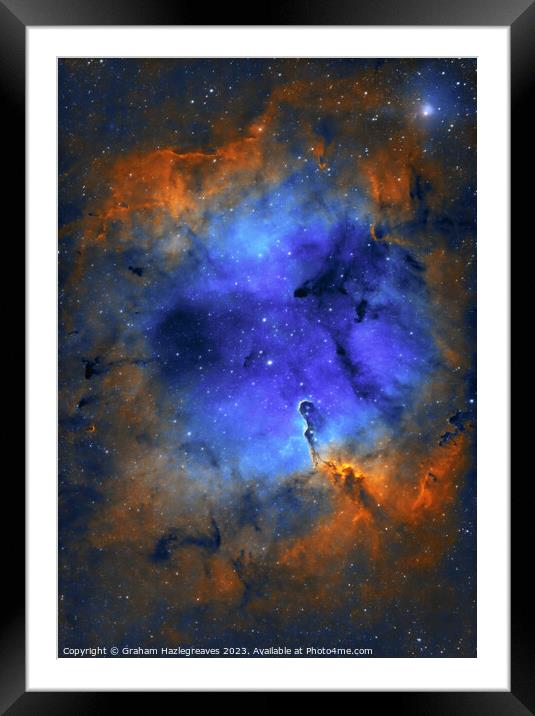 Elephant's Trunk Nebula Framed Mounted Print by Graham Hazlegreaves