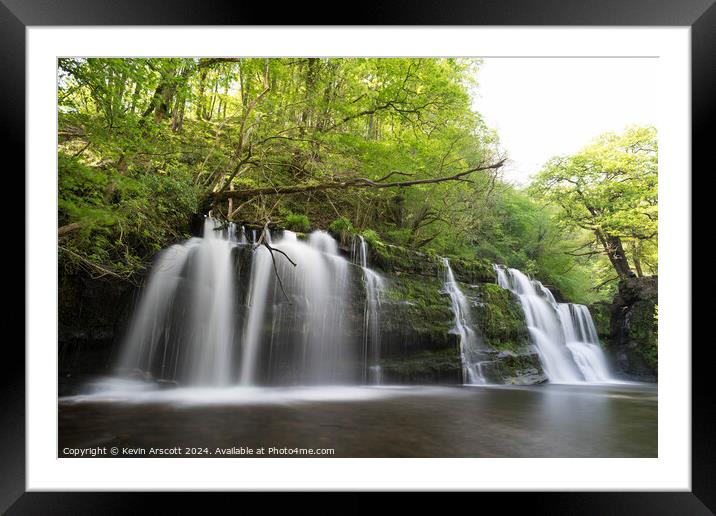 Gentle Waterfall Framed Mounted Print by Kevin Arscott