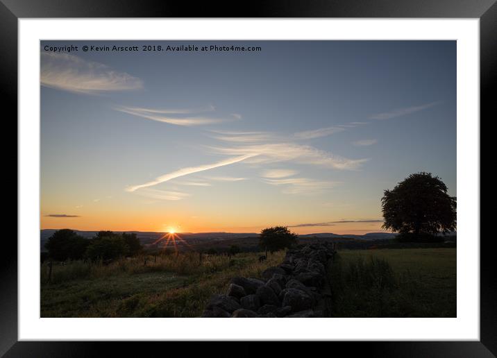 South Wales Sunset Framed Mounted Print by Kevin Arscott