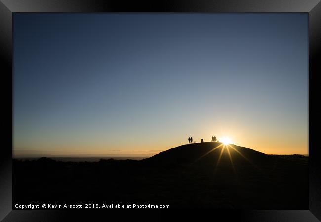 Garth Mountain Sunset Framed Print by Kevin Arscott