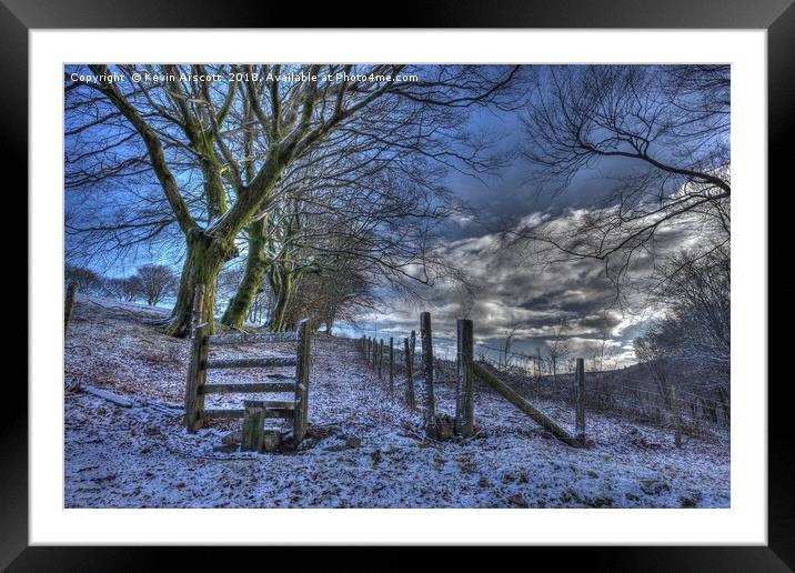 Winter Footpath Framed Mounted Print by Kevin Arscott