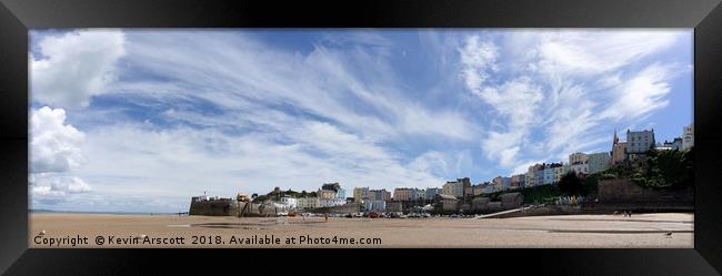 Tenby Panorama Framed Print by Kevin Arscott
