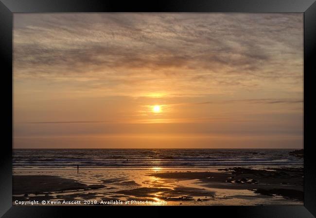 Crackington Haven Sunset, Cornwall Framed Print by Kevin Arscott