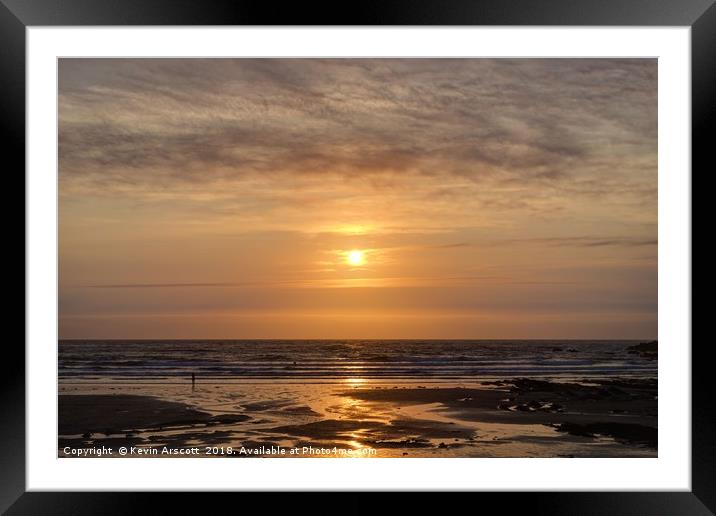 Crackington Haven Sunset, Cornwall Framed Mounted Print by Kevin Arscott