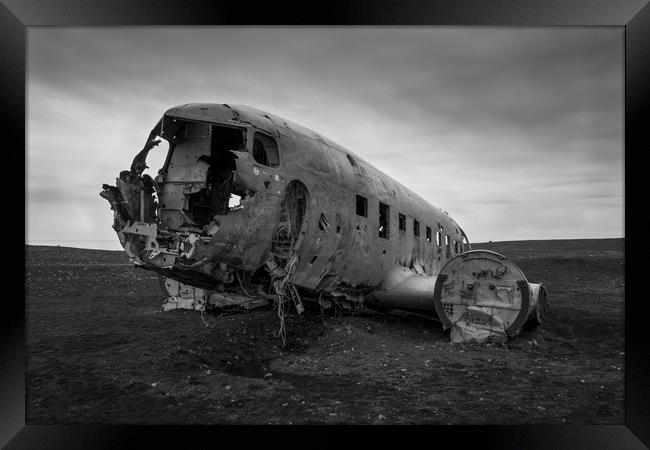 Wreck of US Navy DC-3, Sólheimasandur, Iceland Framed Print by Gair Brisbane