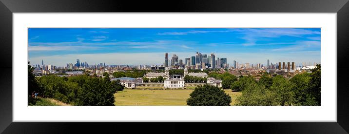 The Royal Museums and Canary Wharf Framed Mounted Print by Keith Rennie