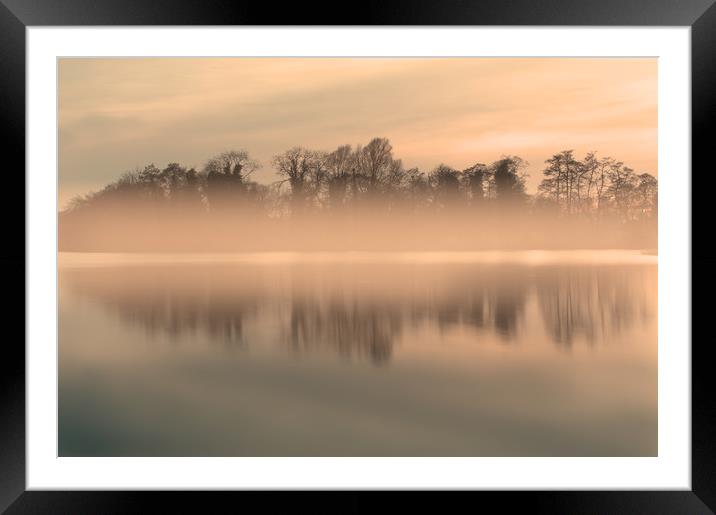 A misty sunset Framed Mounted Print by Adrian Fox