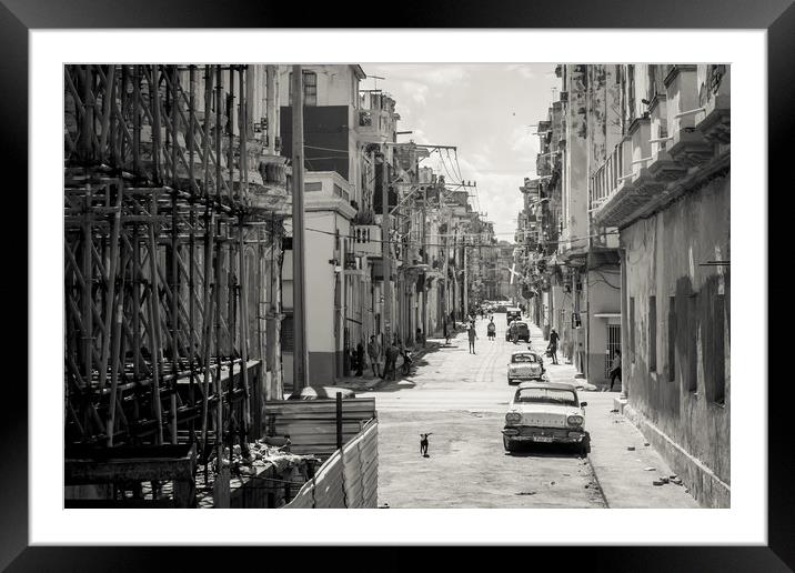 Street life, Havana, Cuba Framed Mounted Print by Sophie Shoults
