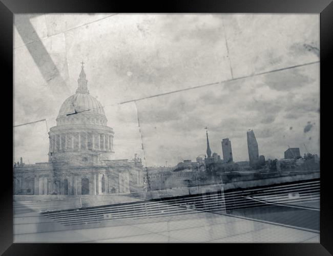 Reflection of St Paul's Cathedral and City of Lond Framed Print by Sophie Shoults