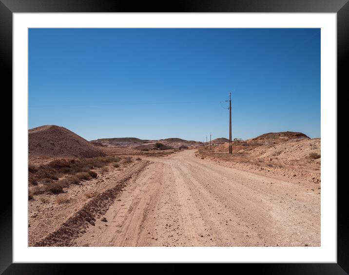  Empty Roads, Coober Pedy Framed Mounted Print by Sophie Shoults
