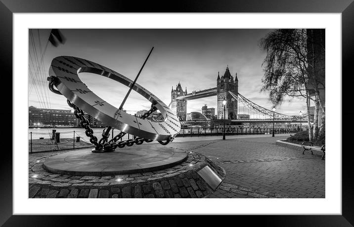 Tower Bridge Evening Walk Framed Mounted Print by Dominik Piska