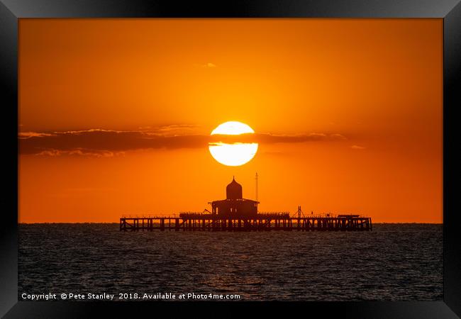 Herne Bay Sunset Framed Print by Pete Stanley 