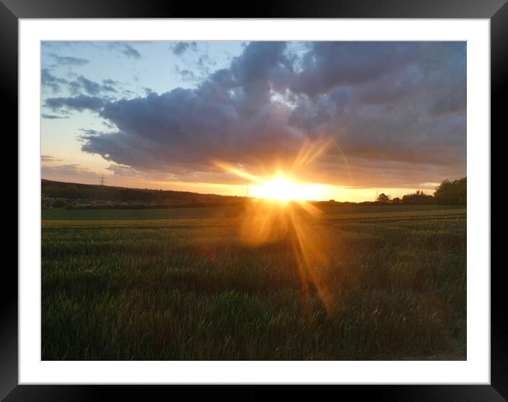 The Sunset Framed Mounted Print by Simon Hill