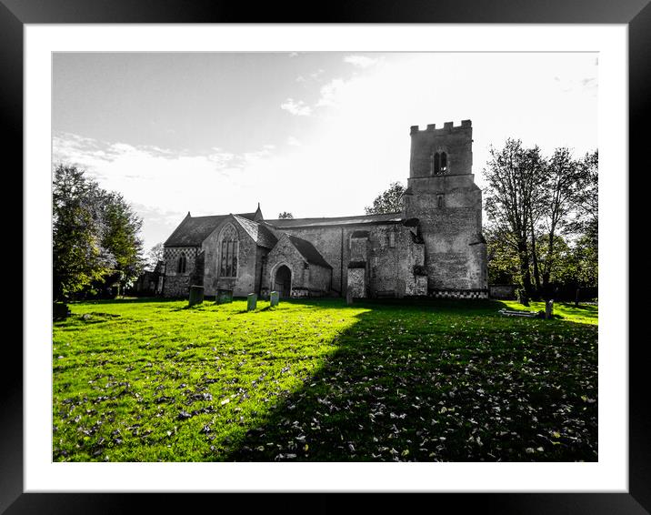 The Serene Parish Church of Hadstock Framed Mounted Print by Simon Hill