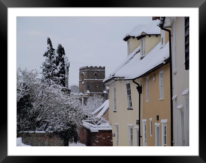 Winter Wonderland in Linton Framed Mounted Print by Simon Hill