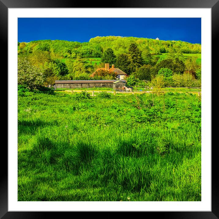Serene Countryside Estate Framed Mounted Print by Simon Hill