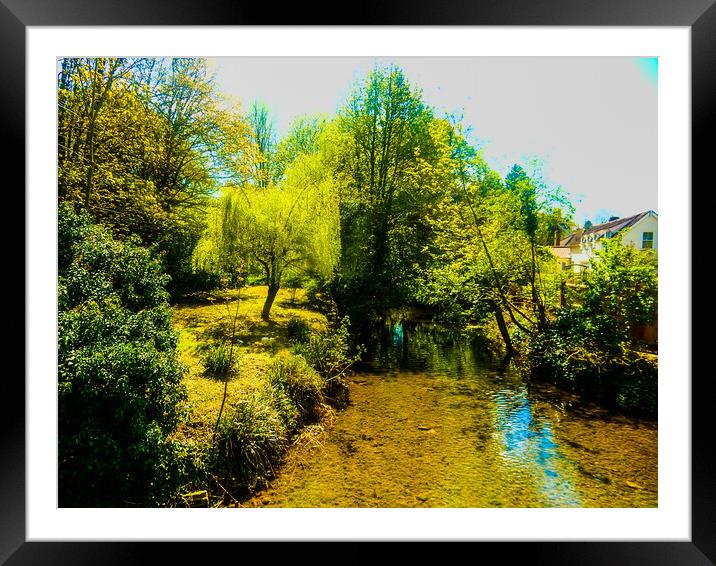 River Granta at Linton Framed Mounted Print by Simon Hill