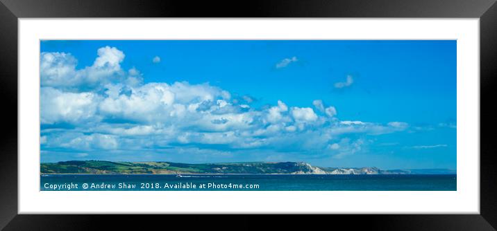 Cliffs of Weymouth, UK Framed Mounted Print by Andrew Shaw