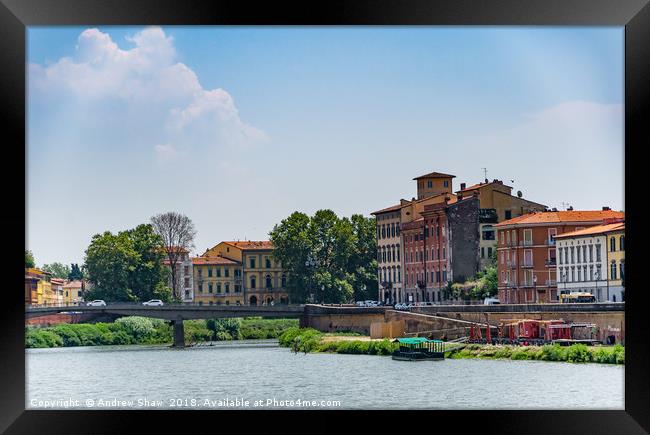 Rustic Town outside of Florence, Italy Framed Print by Andrew Shaw