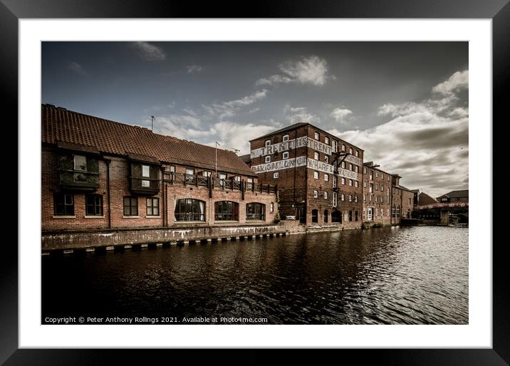 Trent Navigation Wharf Framed Mounted Print by Peter Anthony Rollings