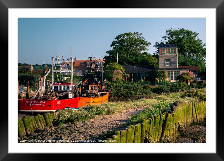 brancaster staithe Framed Mounted Print by Peter Anthony Rollings