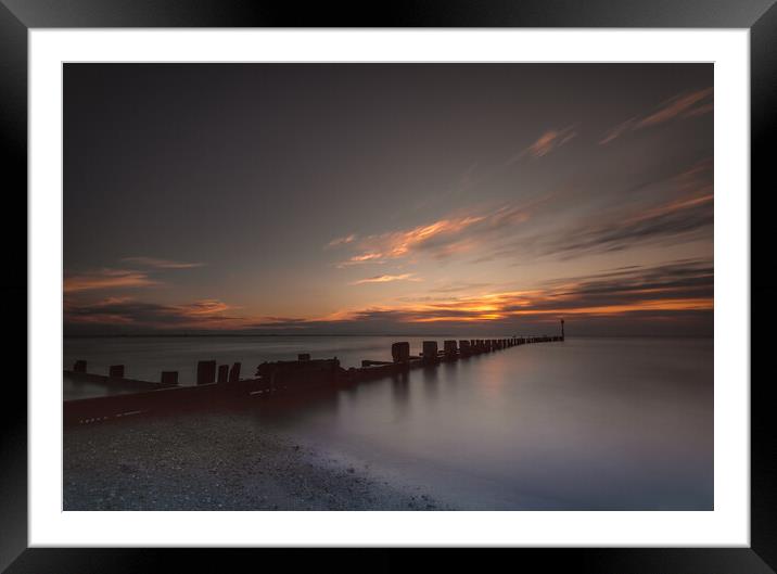 Sunrise In Cleethorpes Framed Mounted Print by Peter Anthony Rollings