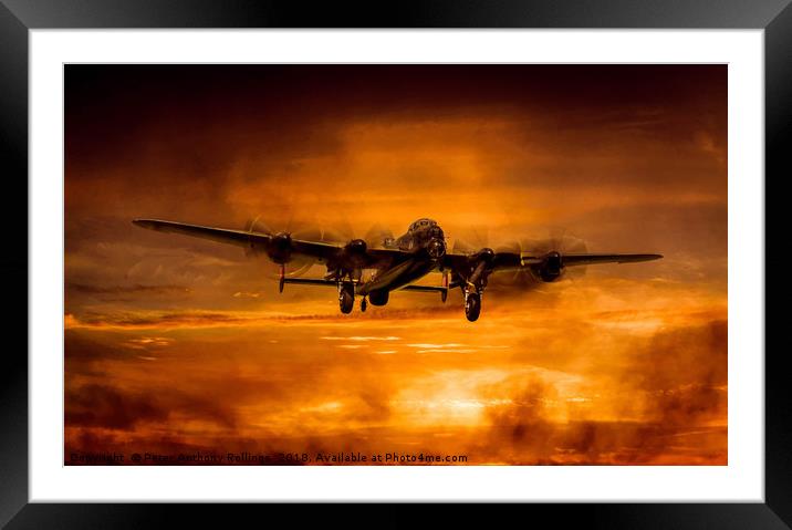Sky Fire Framed Mounted Print by Peter Anthony Rollings