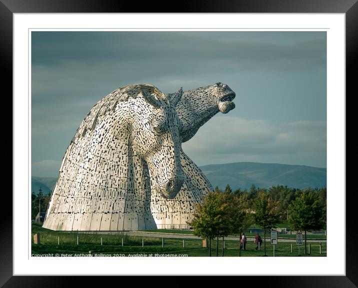 The Kelpies Framed Mounted Print by Peter Anthony Rollings