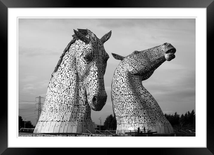 The Kelpies Framed Mounted Print by Peter Anthony Rollings
