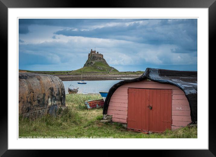 Holy Island Framed Mounted Print by Peter Anthony Rollings