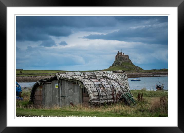 Holy Island Framed Mounted Print by Peter Anthony Rollings