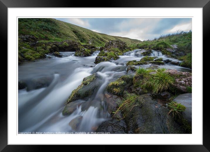 Rushing Waters Framed Mounted Print by Peter Anthony Rollings