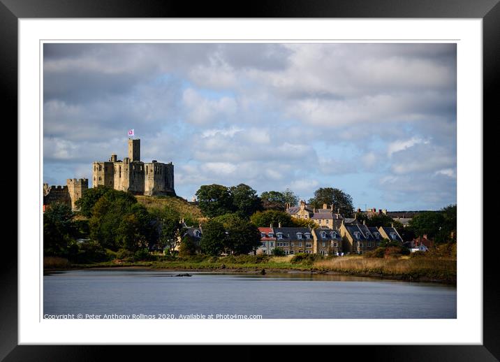 Warkworth Castle Framed Mounted Print by Peter Anthony Rollings