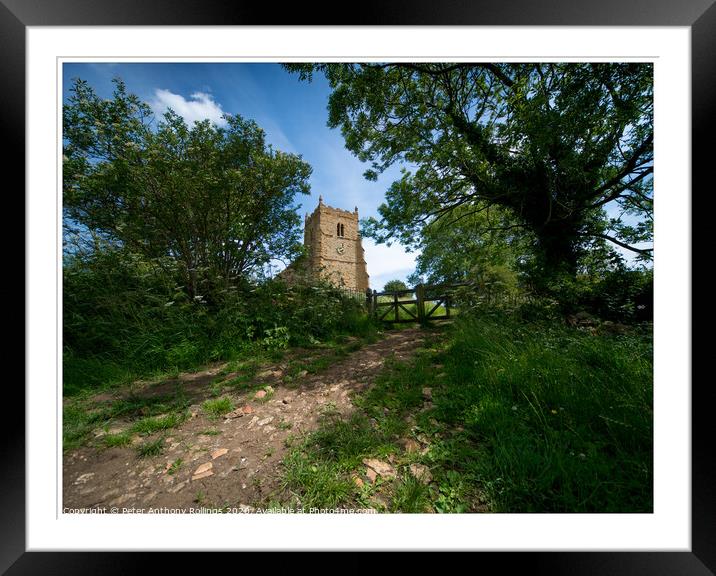 Ramblers Church - Walesby Framed Mounted Print by Peter Anthony Rollings