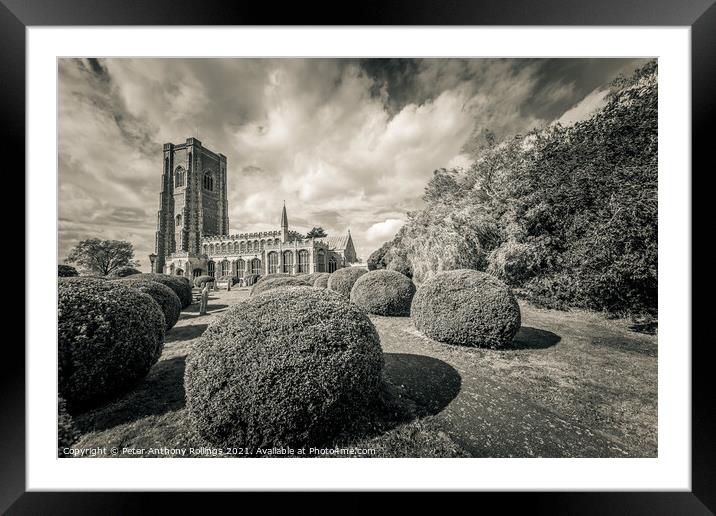 Lavenham Church Framed Mounted Print by Peter Anthony Rollings