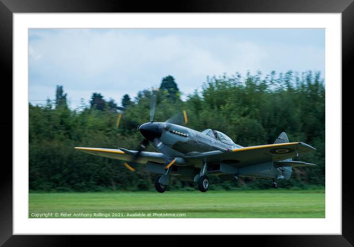 Supermarine Spitfire Framed Mounted Print by Peter Anthony Rollings
