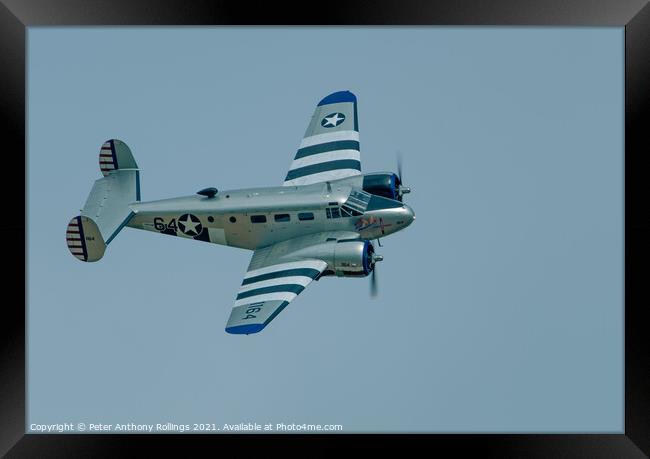 Beech C-45H Expeditor Framed Print by Peter Anthony Rollings
