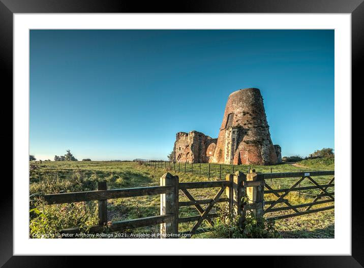 St Benets Abbey Framed Mounted Print by Peter Anthony Rollings