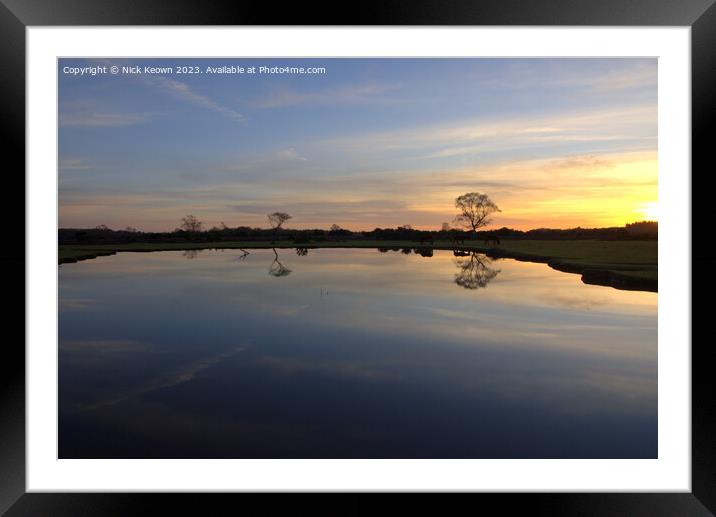 Sunset at Fritham New Forest Framed Mounted Print by Nick Keown