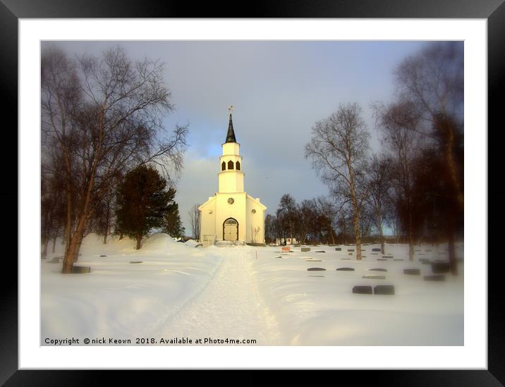 Alta Church in Norway Framed Mounted Print by Nick Keown